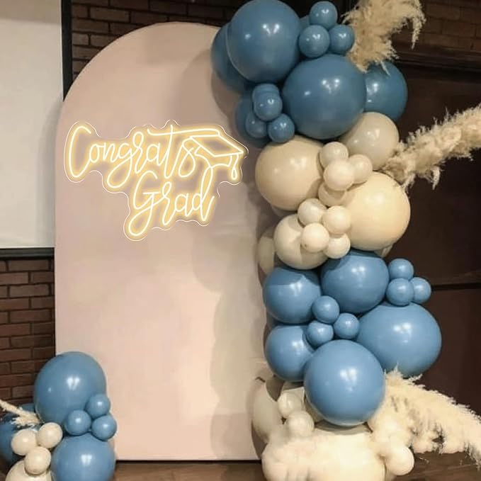 Congrats Grad Neon Sign, Custom Congrats Name Neon Sign, Personalized Grad Party Decor, Wall Graduation Backdrop Decor for Class of 2025 Party Celebration Gifts