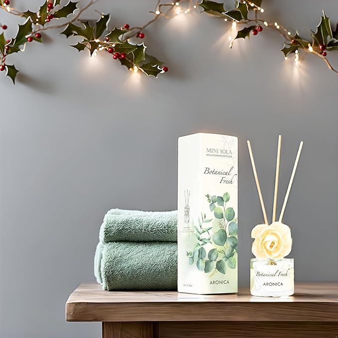 Aronica Desk Diffuser for Office Mini, Juego De Difusor De Varillas Con Aroma, Bathroom Decor and Accessories, Fruit Scent Flower Oil Diffuser, Desk Nick Nacks Small Homes Shelves Decor