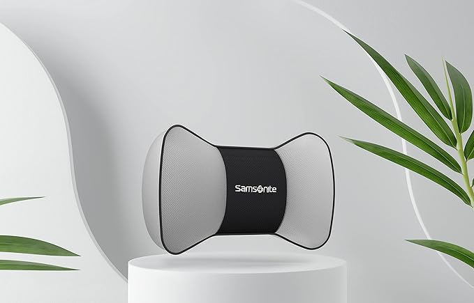 SAMSONITE, Travel Neck Pillow for Car or SUV, Boost your DRIVING COMFORT, High Grade - Memory Foam, Comfortable Headrest Cushion, Fits ALL VEHICLES, Gray…