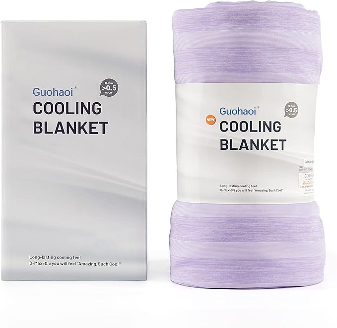 Guohaoi Cooling Blanket (90"x108"King Size) for Hot Sleepers,Absorbs Heat to Keep Body Cool for Night Sweats,100% Oeko-Tex Certified Cool Fiber,Breathable,Comfortable,All-Season.