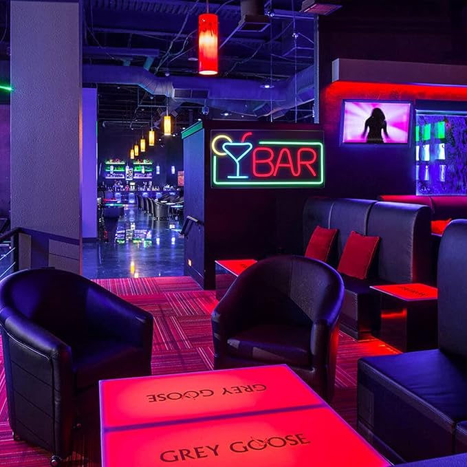 JFLLamp Bar Neon Signs for Wall Decor Led Bar Lights for Bedroom Led Sign Room Decor Aesthetic Suitable for Living Room Bistro Man Cave Party