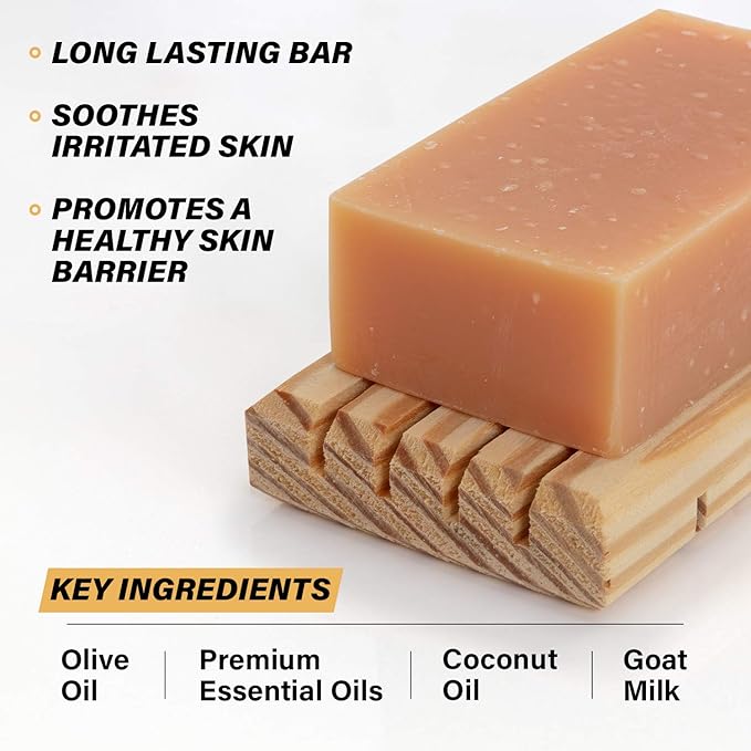 Southern Natural Goat Milk Soap Bar – Spa Fusion Essential Oil Blend – Gentle Handmade Soap for Dry, Sensitive Skin – All-Natural Face & Body Soap, 4 oz (1 Bar)