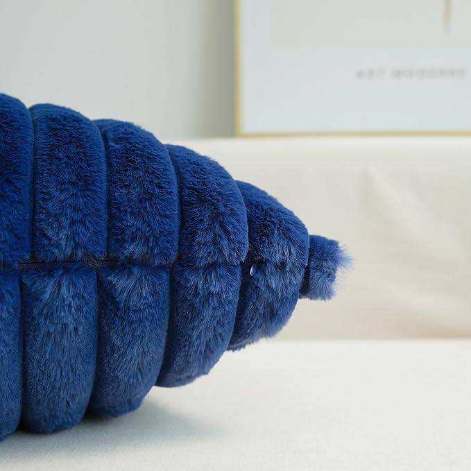 JOJUSIS Pack of 2 Faux Fur Plush Decorative Throw Pillow Covers Couch Cushion Case Soft Pillowcases (Navy Blue, 22 x 22-Inch)