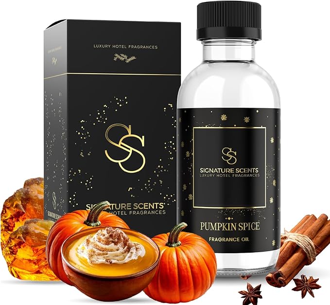 Luxury Hotel Diffuser Oil for Hotels and Homes - Aromatherapy Oils for use with an Essential Oil Diffuser at Home - Fragrance-Scent Diffuser Oil Blend (Pumpkin Spice) 4.05fl oz (120ml)
