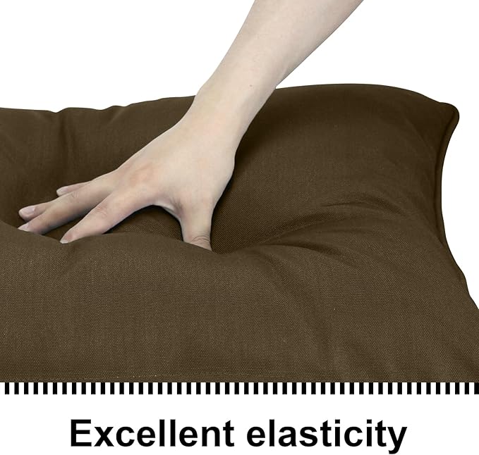 Outdoor Loveseat Cushion Set 46'' x 26'', Outdoor Deep Seat Cushions for Patio Furniture, Water Repellent Outdoor Seat Cushion and Couch Back Cushions for Bench, and Swing (Solid Dark Brown)
