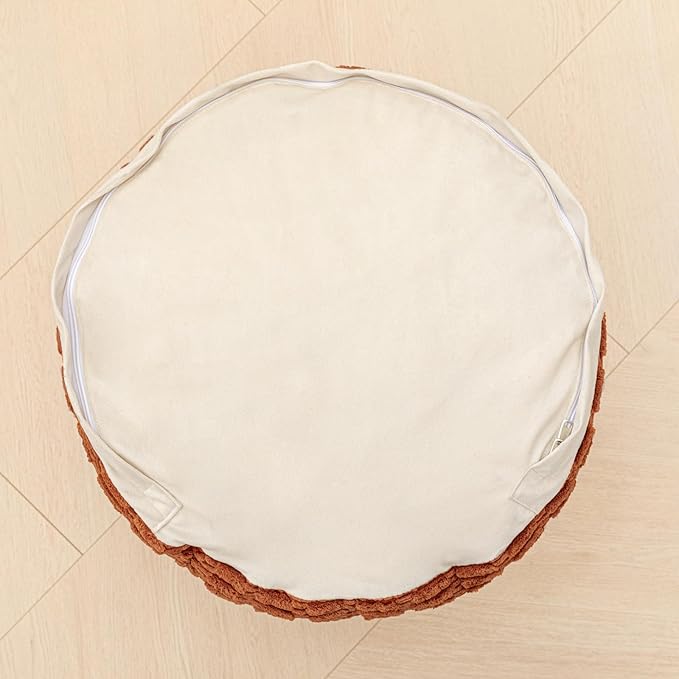 Asuprui Pouf Ottoman Round Ottoman Foot Rest Foot Stool Poufs for Living Room Bean Bag Chair Floor Pouf Storage Solution or Wedding