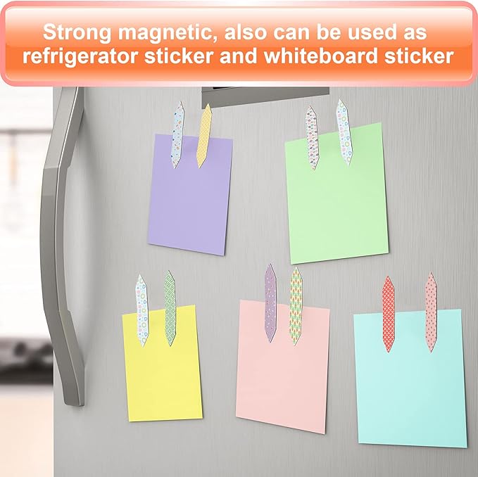 108 Pieces Magnetic Bookmarks Colorful Arrow Shaped Classic Magnetic Page Markers Page Clips Bookmark Set for Students Teachers School Home Office Reading Supplies, 18 Styles