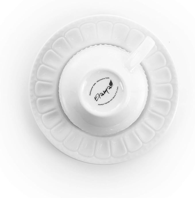 Elama Charlotte 20 Piece Porcelain Dinnerware Set in White
