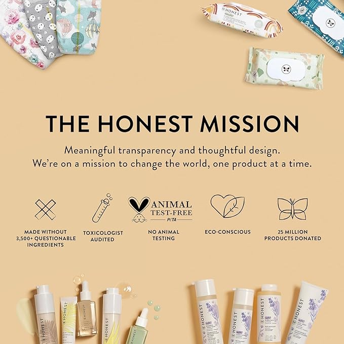 The Honest Company Foaming Bubble Bath | Gentle for Baby | Naturally Derived, Tear-free, Hypoallergenic | Fragrance Free Sensitive, 12 fl oz