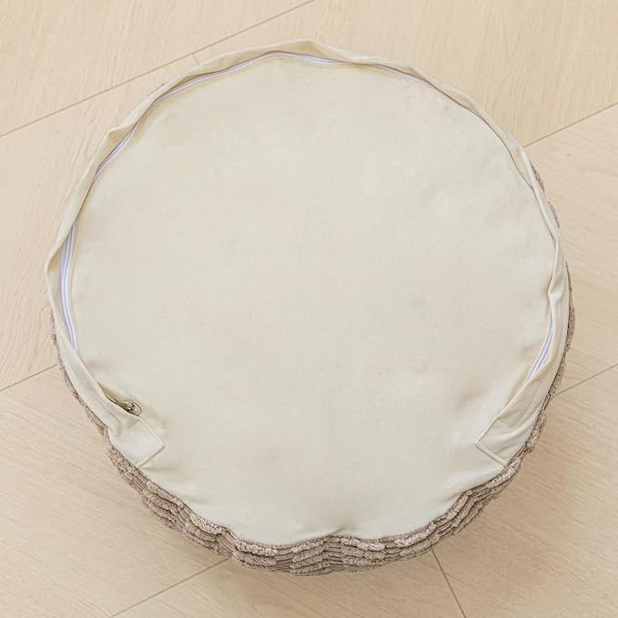 Asuprui Pouf Ottoman Stuffed Round Modern Foam Filled Ottoman Foot Rest Poufs for Living Room Chair Decorative Boho Foot Stool for Wedding Christmas Party