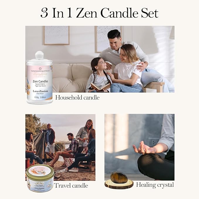 APSARAS Love+Passion Scented Candles, Yilan Rose Aromatherapy Spring Candle Sets for Women Gift for Bathroom, Candles for Home Scented,Burn Time