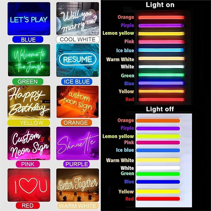Custom Neon Signs for Wall Decor, Personalized Name Dimmable LED Neon Light Signs for Bedroom,Wedding Birthday Party for Girls And Boys Gift