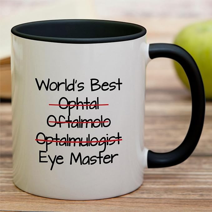 Retreez Funny Mug - World's Best Ophthalmologist Eye Doctor Master Ophthalmology 11 Oz Ceramic Coffee Mugs - Sarcasm Motivational Inspirational birthday gifts - White Mug with Black Handle and Inner