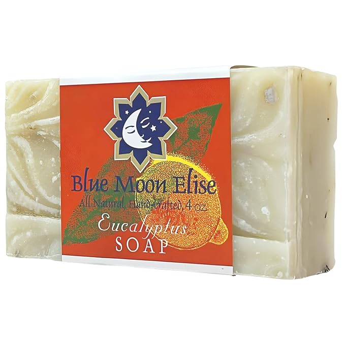 Eucalyptus Bar Soap for Men and Women, Made with Organic Ingredients, Handmade in the USA, Moisturizing and Therapeutic for Face/Body, Soap Bar for Sensitive Skin