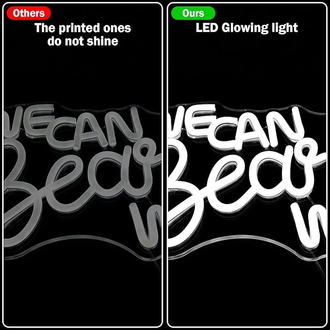 We Can Bearly Wait Neon Sign Dimmable Baby Shower Led Neon Light for Wall Decor, We Can Barely Wait Decorations Backdrop for Boys Girls Birthday Party