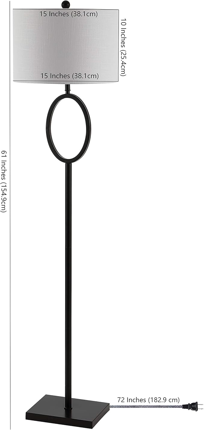 JONATHAN Y JYL1089B April 61" Metal Modern Contemporary LED Floor Lamp, Glam, Traditional, Office, Living Room, Family Room, Dining, Bedroom, Foyer, Oil Rubbed Bronze