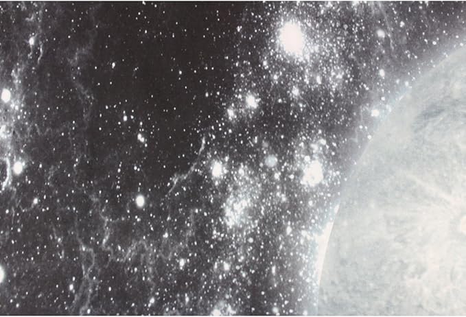 VAKADO Moon Starry Night Tapestry for Bedroom Aesthetic Black and White Tapestry Wall Hanging Space Galaxy Stars Wall Covering Decor Black Light Tapestries for Living Room Dorm 59"X82.6"