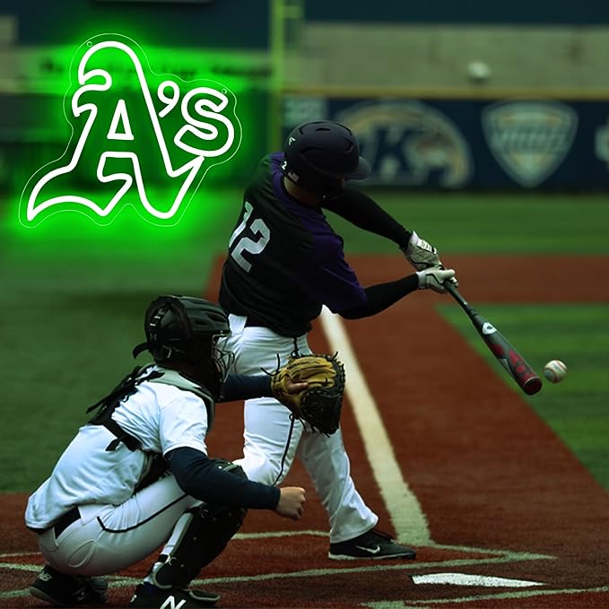 Baseball Neon Sign for Wall Decor Baseball Sport Team LED Neon Light for Man Cave Dormitory Bar Club Birthday Gifts for Sport Fans USB Powered(ZKXD316)