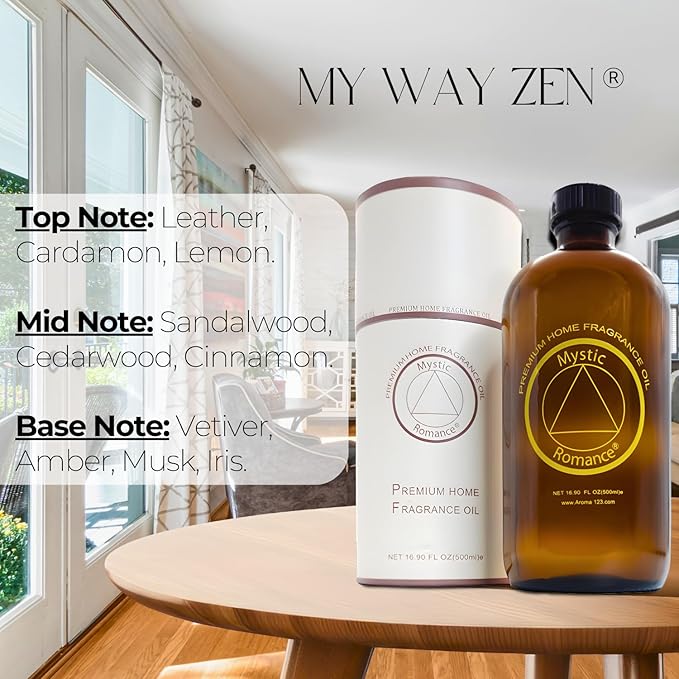 Mystic Romance My Way Zen Premium Home Fragrance Oil - for Aroma Oil Diffusers and Burner Oil Lamps (500ml, My Way Zen)