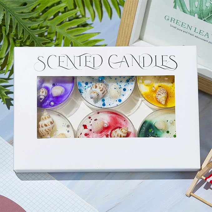 Tealight Soy Candles with Conch Style, Aromatherapy Candles for Decor Holidays, Room Ambiance, Aromatherapy Relaxing, Christmas Gift, Wedding Favors, Mother's Day (Conch Style)