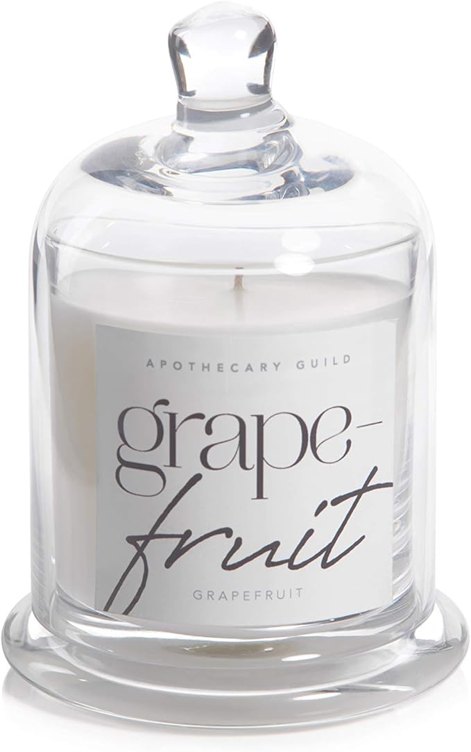 Zodax Grapefruit Apothecary Guild 10 Ounce Scented Jar Candle with Dome