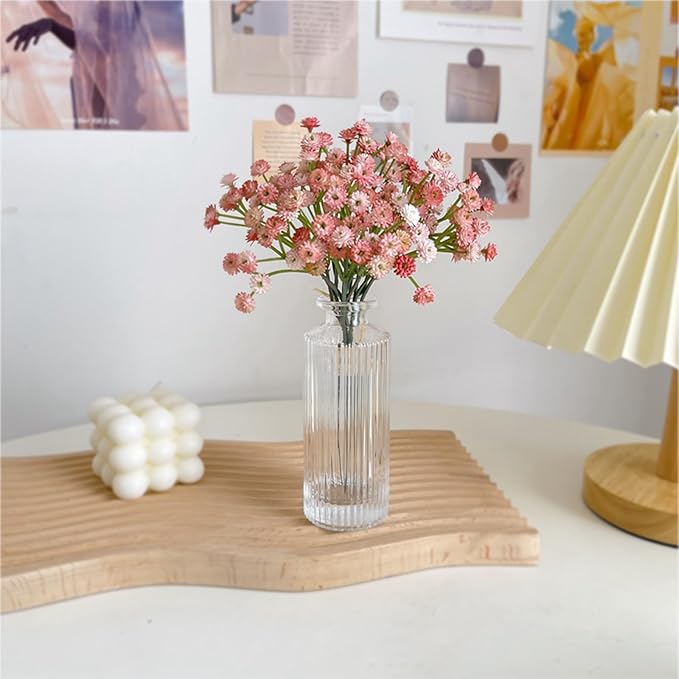 DEEMEI Babys Breath Artificial Flowers 10Pcs 30 Branches Fake Babys Breath Flowers Artificial Bulk Pink Gypsophila Bouquets Real Touch Faux Flowers for Wedding Floral Arrangement Party Home Decor