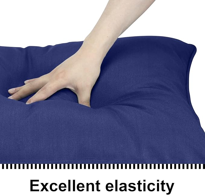 Deep Seat Cushions, Outdoor Cushions, Patio Furniture Cushions, Deep Seat & Back Cushion Patio Cushions with Rmoveable Cover for Backyard Couch Sofa Fade Resistant (19x19x3 in, Solid Dark Blue)