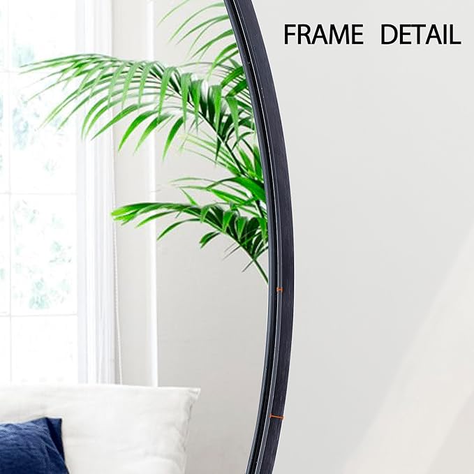 Smartxchoices Pack of 2 Black Round Mirrors 30 Inch, Metal Frame Wall Mounted Circle Mirrors, Vanity Mirror Wall Bathroom Décor, Washrooms, Living Rooms, Entryway