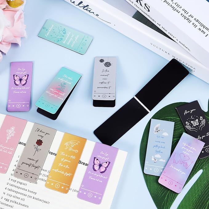 Music Inspired Magnetic Bookmark - 30PCS Music Motivational Magnetic Bookmarks for Women Singer Book Marks Page Magnets Marker Clip for Book Lovers Girls Students Teacher Reading Bookis