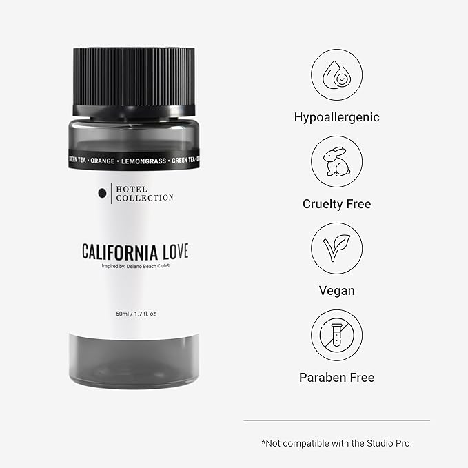 Hotel Collection | California Love Fragrance Oil Blend | Hotel Inspired Luxury Essential Oil Diffuser | Aromatherapy Scent Diffuser Oil | Green Tea, Orange and Lemongrass 1.7 fl oz, 50 mL