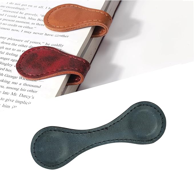 Magnetic Bookmarks,Magnetic Leather Bookmark, Magnetic Bookmarks for Women,Gifts for Women, Book Lovers, Family, Friends, Kids, Readers