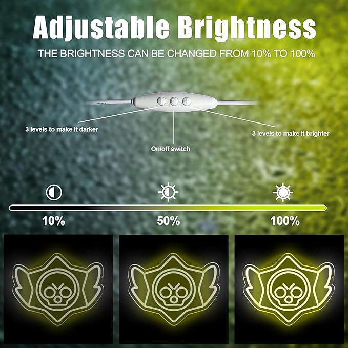 Stars Neon Signs Game Neon Lights for Wall Decor,Dimmable Led Neon Light for Kids Game Room Man Cave,USB LED Neon Sign for Bedroom, Gamer Gift for Men, Boys