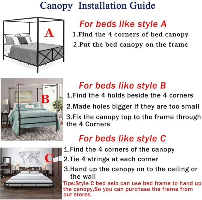 Elegant Princess 4 Corner Post Mosquito Net Romantic for Girls Women Bed Curtain Canopy for Adult Wedding Bedroom Kids Rooms Decoration (Type4-Grey, Queen)