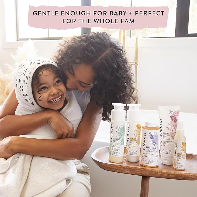 The Honest Company Foaming Bubble Bath | Gentle for Baby | Naturally Derived, Tear-free, Hypoallergenic | Fragrance Free Sensitive, 12 fl oz