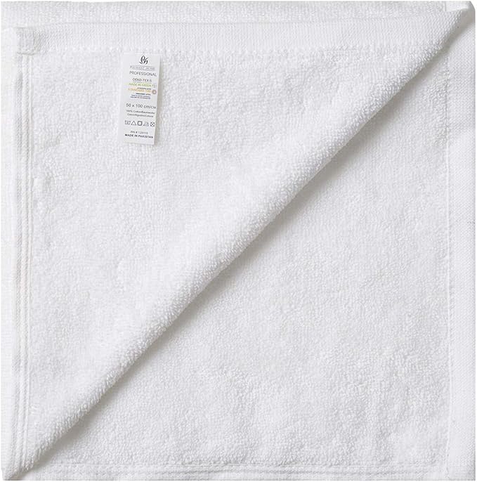 Pleasant Home 6 Pack Hand Towels Set – 16” x 28” | 100% Cotton | 500 GSM | Professional Bath Towels Use for Hotels, Hospitality, Spas, Salons | Lightweight & Durable | Bath Towels Set | White
