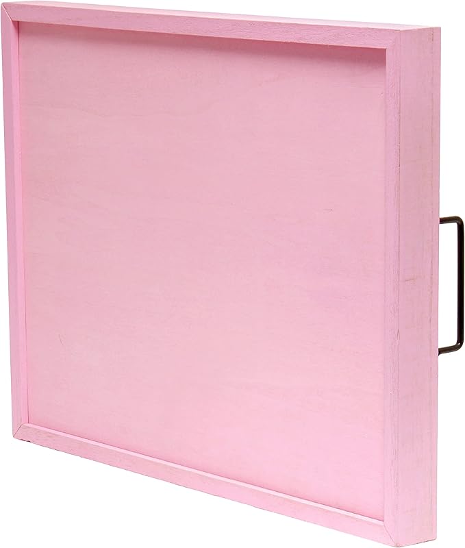 Elegant Designs HG2000-LPS Decorative Wood Serving Tray w/Handles, 15.50" x 12", Spring has Sprung