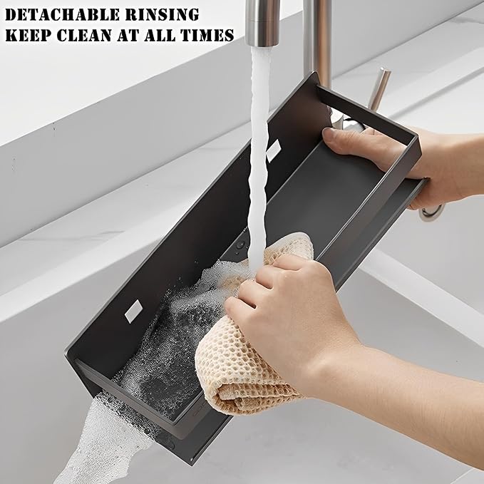 Stainless Steel Detachable Wall Mounted Floating Shelves for Kitchen, Bathroom, Baking Paint Process, Corrosion and Rust Resistant, Set of 1 Gray