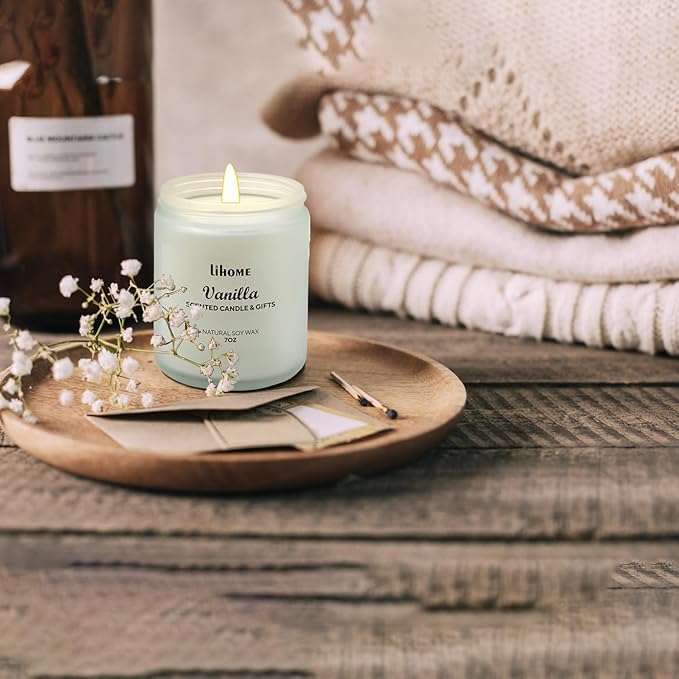 Candles Gifts for Women - Scented Candles, Natural Soy Wax Candles for Home Scented Perfect for Christmas, Birthday, Mother's Day, Vanilla Candle