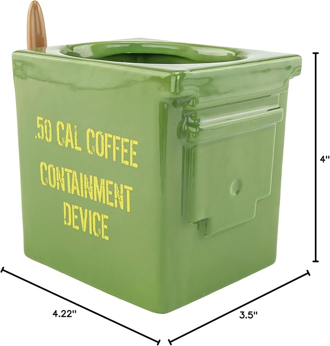 Fairly Odd Novelties .50 Cal Ammo Container Novelty Mug Military Coffee Tea Cup Gag Gift