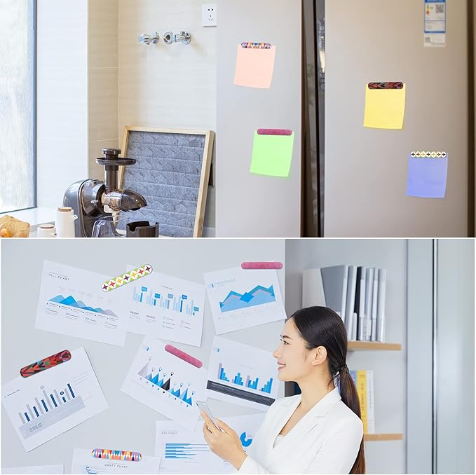 36 Pcs Magnetic Bookmarks for Women Men, Cute Magnet Bookmark Clips, Magnetic Book Marks for Reading, Colorful Paper Page Book Markers Bulk for Office Teacher Library