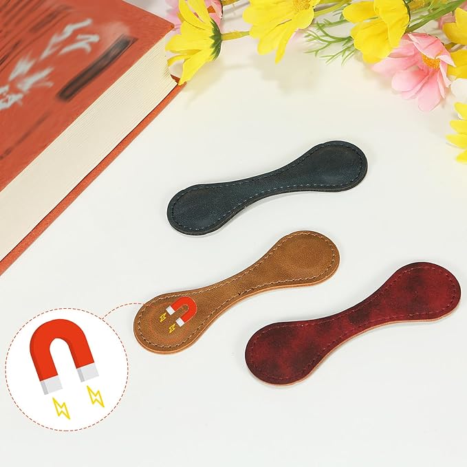 Magnetic Bookmarks,Magnetic Leather Bookmark, Magnetic Bookmarks for Women,Gifts for Women, Book Lovers, Family, Friends, Kids, Readers