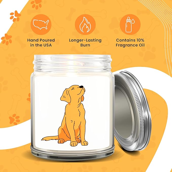 1OAK Lavender Scented Candles - Made in USA (Golden Retriever)