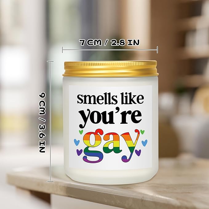 Pride Month Scented Candles LGBT Bulk Rainbow Scented Candles Gifts Aromatherapy Gifts for Men Women Lesbian Bisexual Transgender
