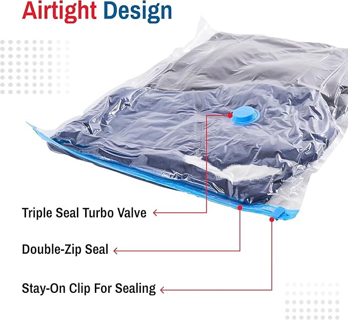 15-Pack Variety Vacuum Storage Bags for Comforters, Blankets & Clothes – Vacuum Sealed Compression Bags with Hand Pump – Space Saver Storage Bags for Bedding,Travel & Organization (3S, 4M, 4L & 4XL)