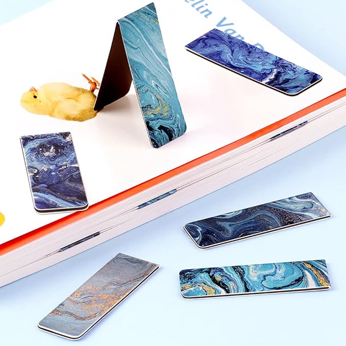 UpUDo 12 Pack Magnetic Bookmark, Book Marker Clip for Teachers, Students, Book Lovers, Printing on 2 Side