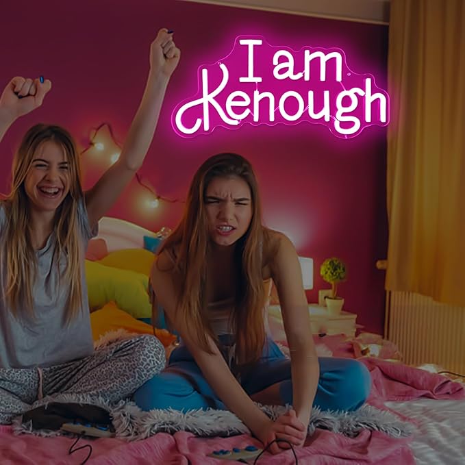 I am Kenough Neon Sign for Wall Decor Dimmable Neon Led Signs for Bedroom Bar Neon Sign for Girl Neon Light Up Signs for Home Club Party Hotel Christmas Halloween Decoration Gift