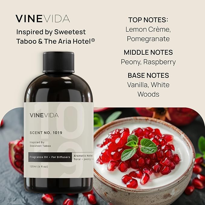 VINEVIDA (4-pk) Hotel Fragrance Collection. Cold Air Diffusers - Scents No.1002, No.1019, No.1012, No.1010