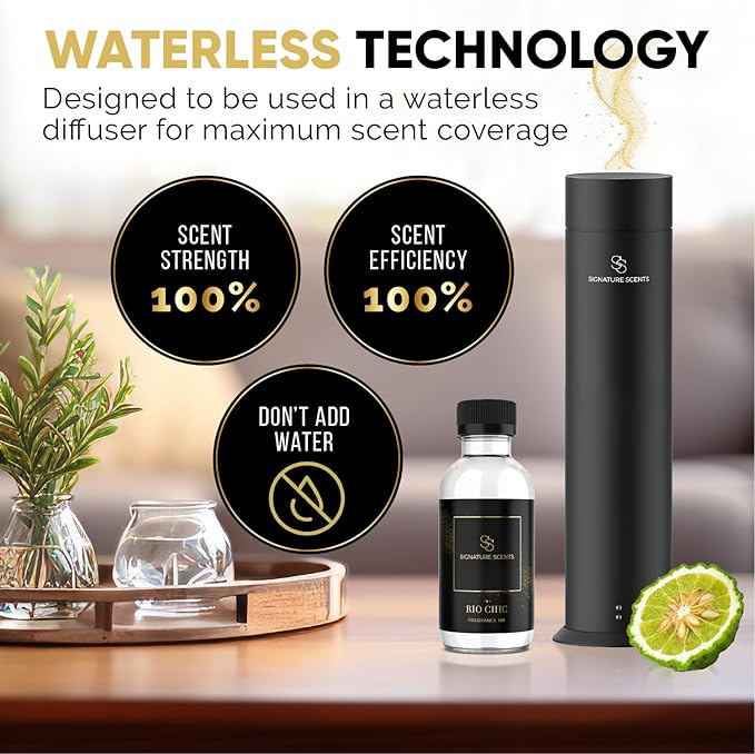 Luxury Hotel Diffuser Oil for Hotels and Homes - Aromatherapy Oils for use with an Essential Oil Diffuser at Home - Fragrance-Scent Diffuser Oil Blend (Rio Chic) 4.05fl oz (120ml)