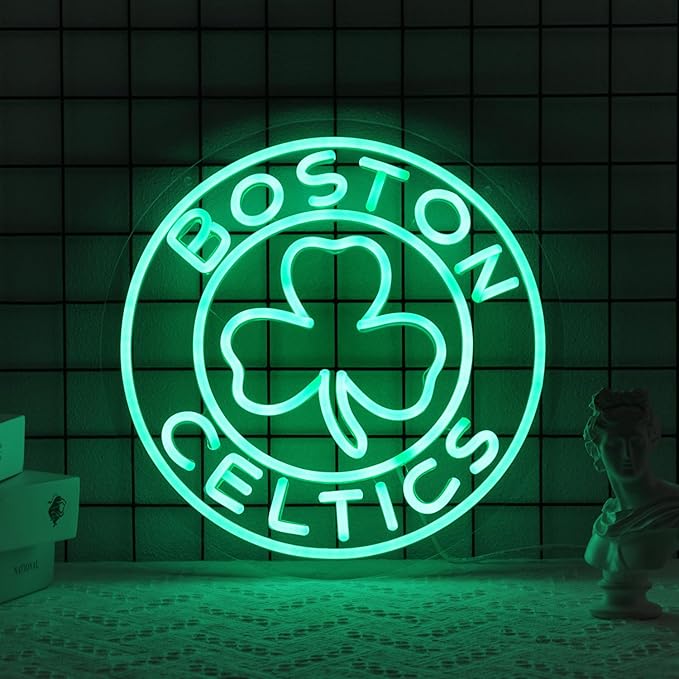 13.8*13.8 Inches Neon Signs for Wall Decor, 9 Levels Dimmable Basketball Led Signs Neon Light Sign for Man Cave, USB Powered Basketball Club Team Night Light for Party Bedroom Home Bar Gamer Room Decor (A)