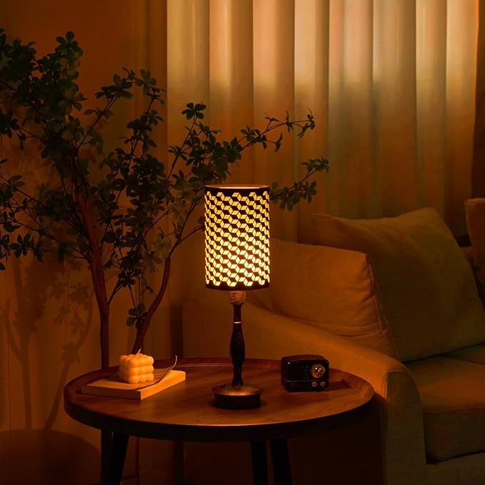 UMEXUS Rechargeable LED Cordless Lamp with Dimmer, Small Battery Operated Lamp, Touch Outdoor Patio Table Light, Living Room Side End Table Entryway Bedside Ambient Lighting Antique Bronze